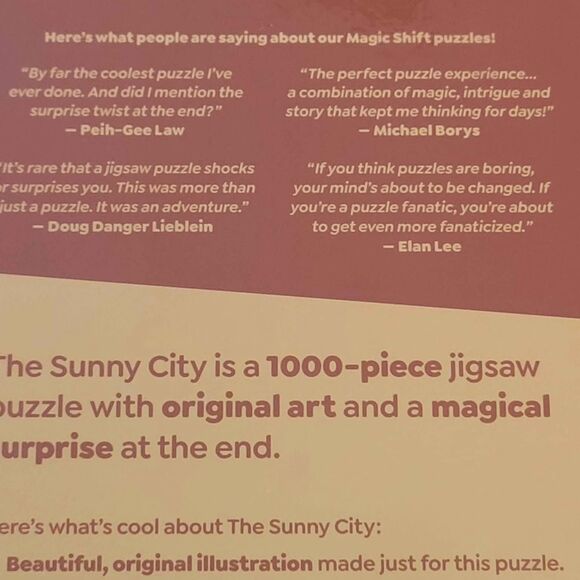 NEW Magic Puzzle Company 1000 Piece Puzzle The Sunny City Felicia Chiao - Picture 7 of 8